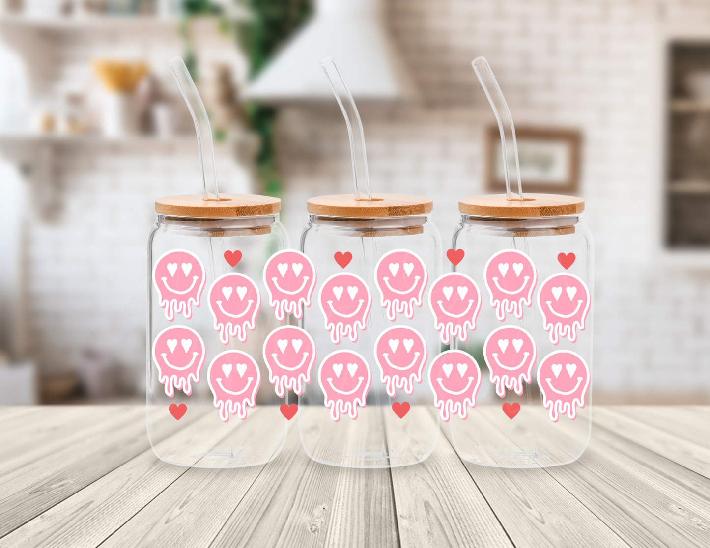 SMILEY 16 OZ UV DTF CUP WRAP