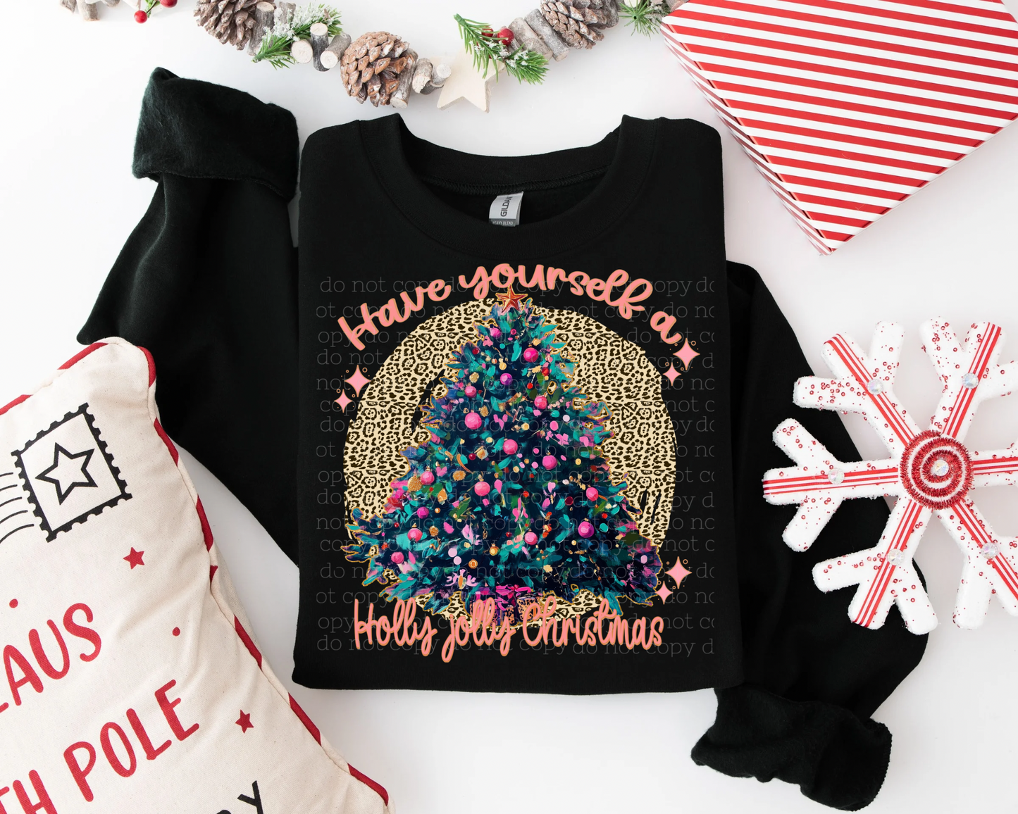 HOLLY JOLLY CHRISTMAS DTF TRANSFER