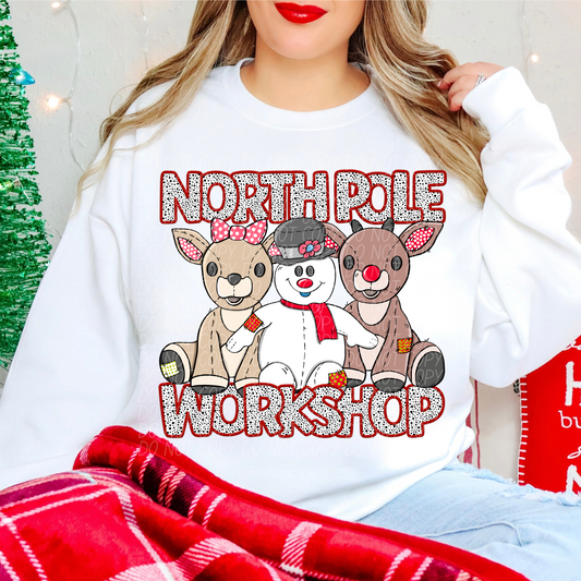 NORTH POLE WORKSHOP CHRISTMAS DTF TRANSFER